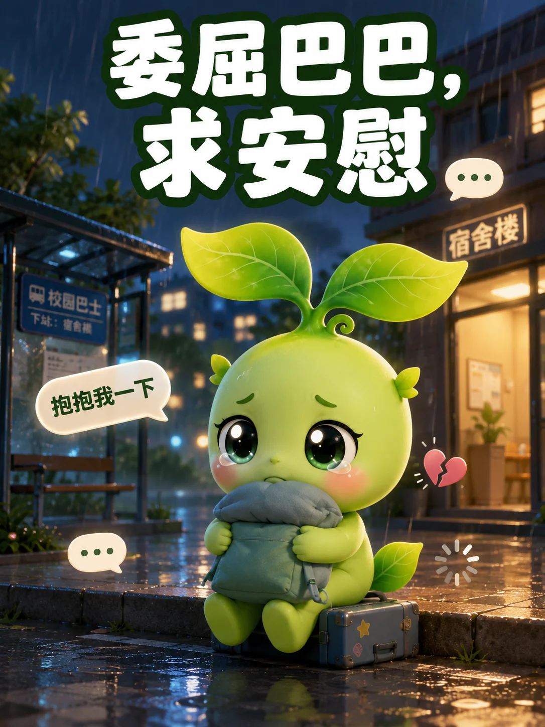 委屈巴巴，求安慰